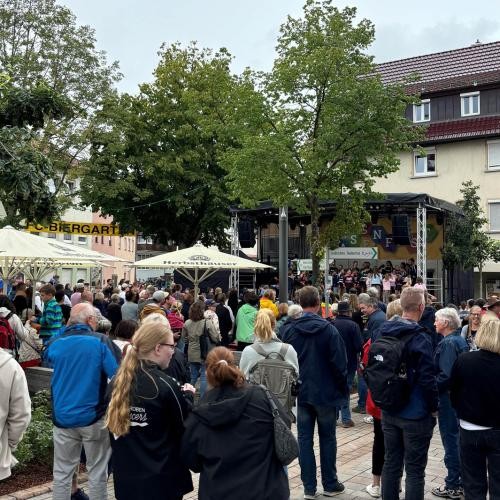 Zuschauer vor der Bühne