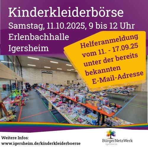 Flyer Kinderkleiderbörse - alle Informationen stehen bereits im Text.