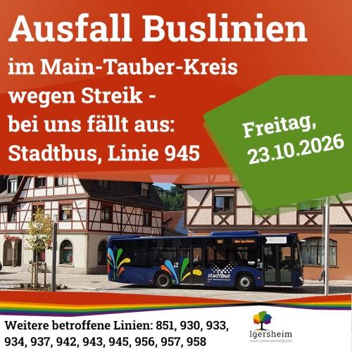 Bild mit Stadtbus und allen relevanten Infos zum Streik