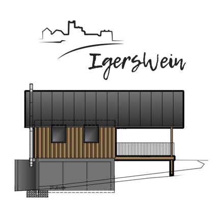 Logo IgersWein mit Bild der geplanten Schutzhütte