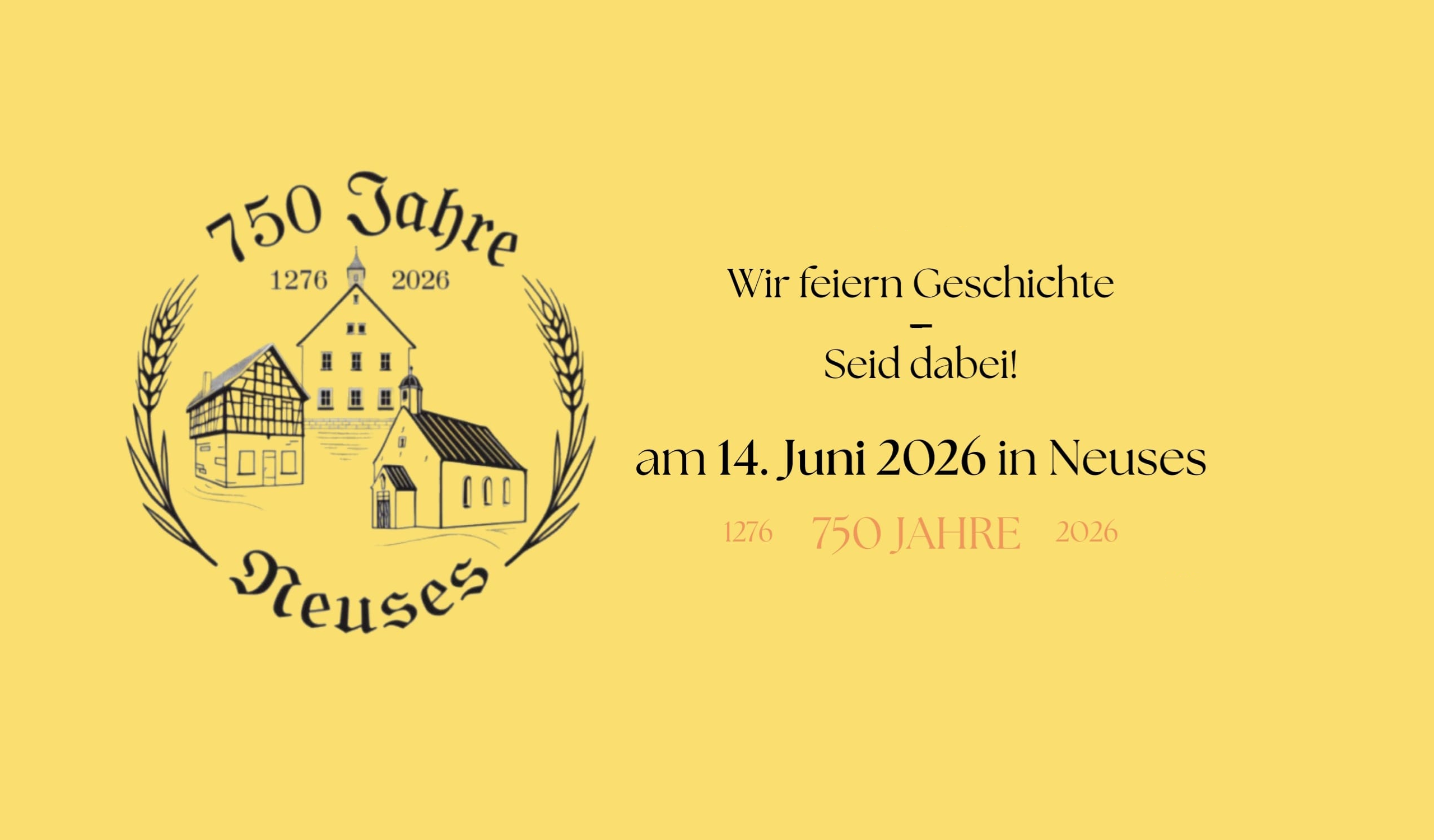 Logo und die Information, wann das Fest ist
